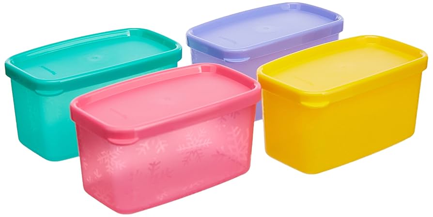 Amazon｜Tupperware ハーフクールスクエアセット4個セット｜保存
